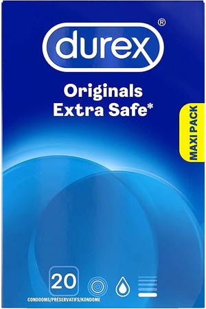 Durex Extra Safe Pogrubiane prezerwatywy z lubrykantem 20 szt