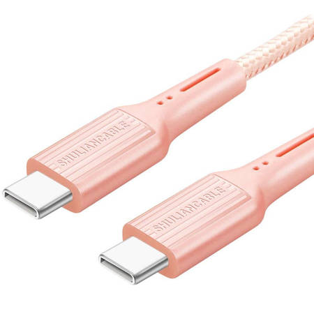 SHULIANCABLE Kabel USB C do USB C 2m kolor różowy